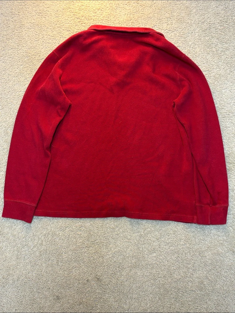 Polo by Ralph Lauren Red Quarter-Zip Fleece Pullover